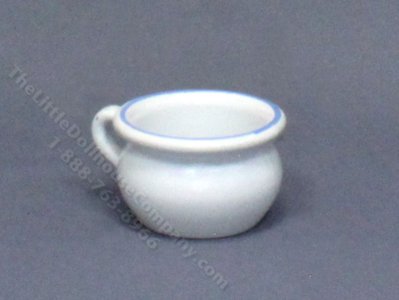 (image for) Miniature White Porcelain Chamber Pot for Dollhouses