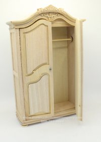 (image for) Miniature Unfinished Shabby Chic Wardrobe