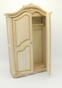 (image for) Miniature Unfinished Shabby Chic Wardrobe