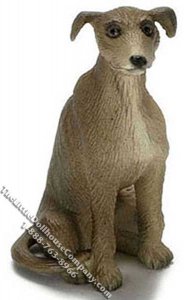 (image for) Miniature Sitting Whippet for Dollhouses