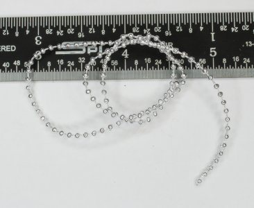 (image for) Miniature String of Round Silver Christmas Ornaments 1/16"
