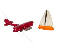 (image for) Miniature Toy Plane and Boat for Dollhouses