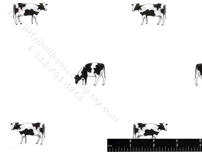 (image for) Cows Miniature Wallpaper for Dollhouses