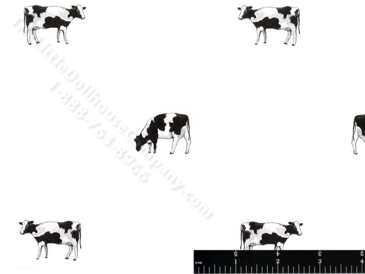 (image for) Cows Miniature Wallpaper for Dollhouses