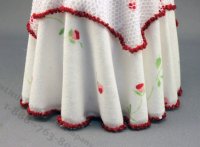 (image for) Dollhouse Miniature Skirted Table with Lamp