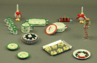 (image for) Dollhouse Miniature Christmas Dining Set