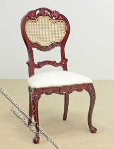 (image for) Miniature Mahogany Victoria Side Chair for Dollhouses