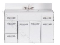 (image for) Miniature White 1950s Double Kitchen Sink for Dollhouses