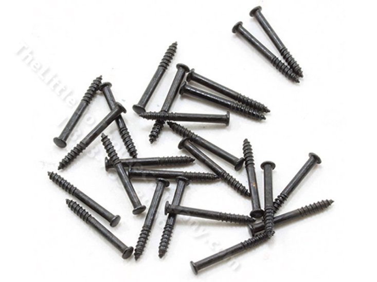 (image for) Dollhouse Scale Model Pewter 1/4" Brads, 100/Pk