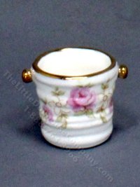 (image for) Miniature Bone China Waste Paper Basket for Dollhouses