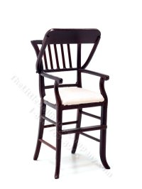 (image for) Miniature Mahogany High Chair for Dollhouses