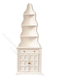 Miniature Corner Display Cabinet in White (image for) Miniature Corner Display Cabinet in White