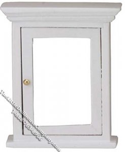 (image for) Miniature White Bathroom Vanity Mirror for Dollhouses