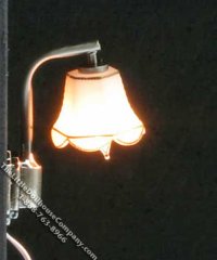 (image for) Miniature 12v Modern Pewter Tulip Shade Wall Lamp for Dollhouses