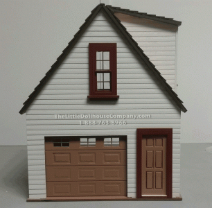 (image for) Half Scale Lansdowne One Car Garage Laser Cut Dollhouse Kit