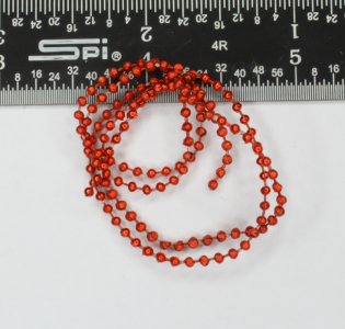 (image for) Miniature String of Round Red Christmas Ornaments 1/16"