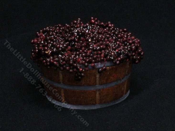 (image for) Miniature Barrel of Grapes for Dollhouses