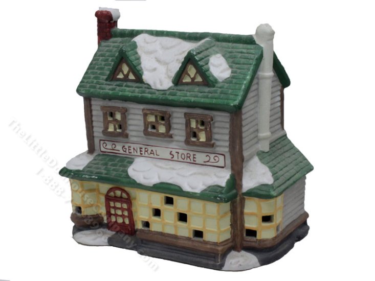 (image for) 1:48 Scale Christmas Village General Store Dollhouse