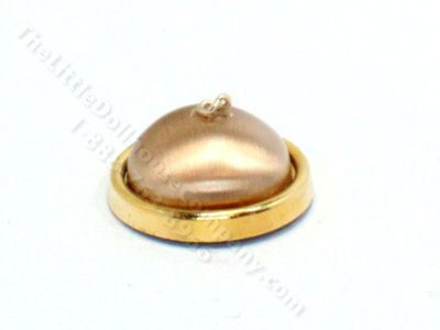 (image for) Miniature Covered Gold Serving Tray/Cheese Plate for Dollhouses