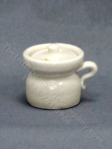 (image for) Miniature Cream Chamber Pot with Lid
