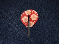 (image for) Miniature Red Hand Fan for Dollhouses