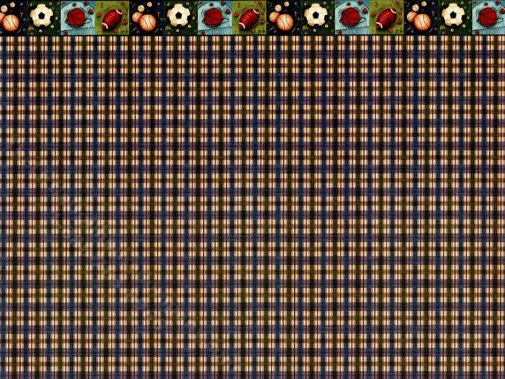 (image for) Dollhouse Scale Model Wallpaper Sports Fan Pattern