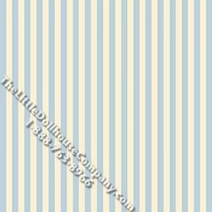 (image for) Blue Stripe Pattern Miniature Wallpaper for Dollhouses