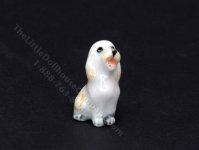 (image for) Miniature Porcelain White Dog for Dollhouses