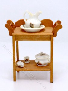 (image for) Miniature Wash Stand and Accessories for Dollhouses