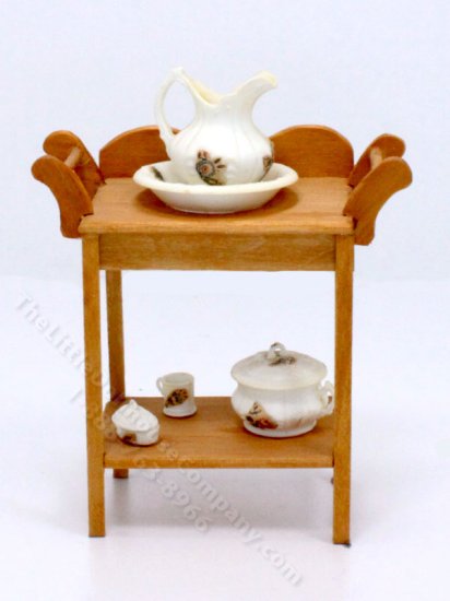 (image for) Miniature Wash Stand and Accessories for Dollhouses