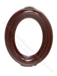 (image for) Miniature Brown Coloured Oval Frame