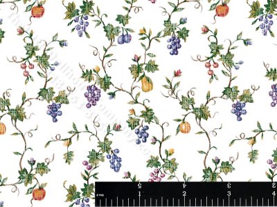(image for) Fruit on Vine Miniature Wallpaper for Dollhouses