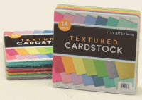 (image for) Miniature Pack of Colourful Textured Cardstock