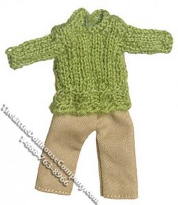 (image for) Miniature Teen Girl Sweater Set for Dollhouse Dolls