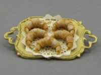 (image for) Dollhouse Scale Model Croissant Tray