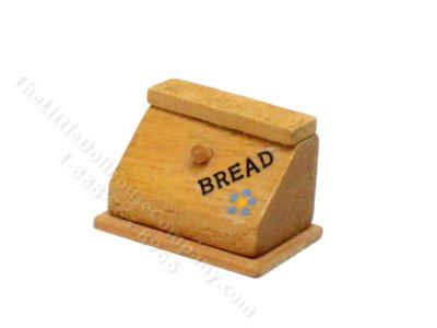 (image for) Miniature Wooden Bread Box for Dollhouses
