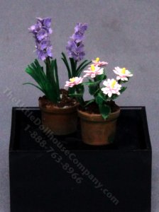 (image for) 1/2" Scale Pair of Flower Pots