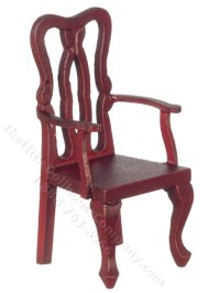 (image for) Miniature Arm Chair for Dollhouses, Mahogany