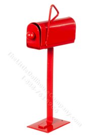 (image for) Miniature Metal Mailbox - Red