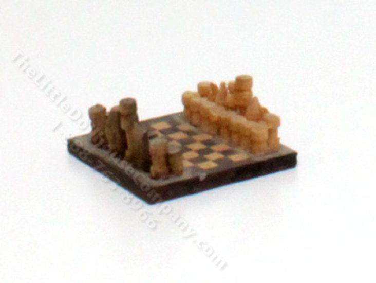 (image for) Miniature Chess Set And Board For Dollhouses
