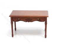(image for) Miniature Walnut Hall Table for Dollhouses