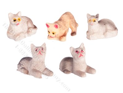 (image for) Miniature Cat Figurine for Dollhouses (1/pkg)