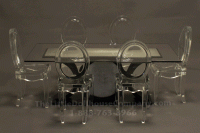 (image for) Miniature Modern Glass Dining Room Table by PRD Miniatures