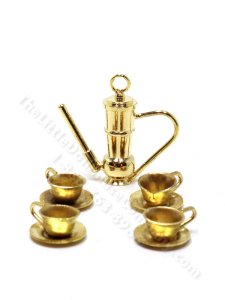 (image for) Miniature Gold Tea Set 5pc
