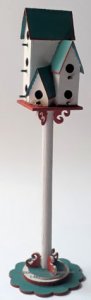 (image for) Miniature Birdhouse Apartment Block On Post Kit