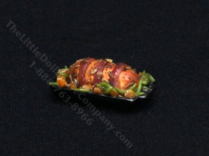 (image for) Miniature Bacon Wrapped Roast for Dollhouses