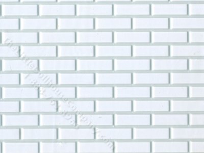 (image for) Dollhouse Scale Model White on White Brick -Vinyl