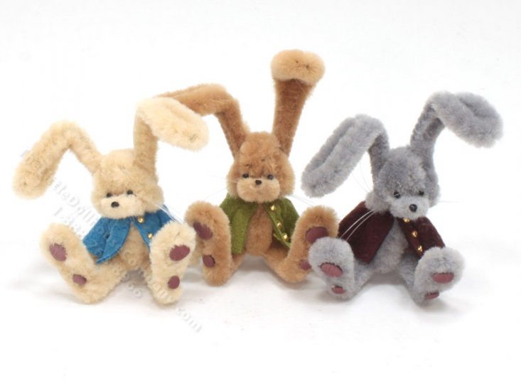(image for) Miniature Rabbit in Jacket by Sue Wilkes of Shoebutton Bears