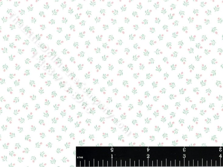 (image for) Buds on Leaves Miniature Wallpaper for Dollhouses