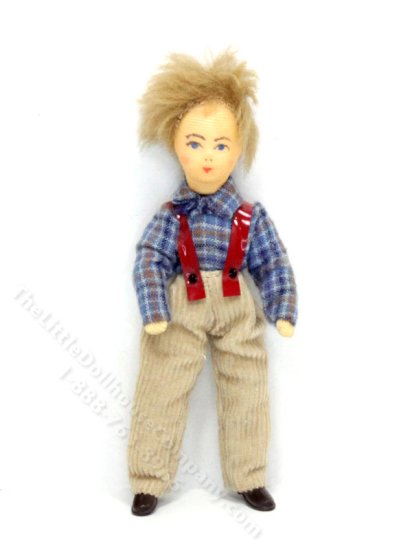 (image for) Man Flexible Doll in Suspenders by Erna Meyer for Dollhouses